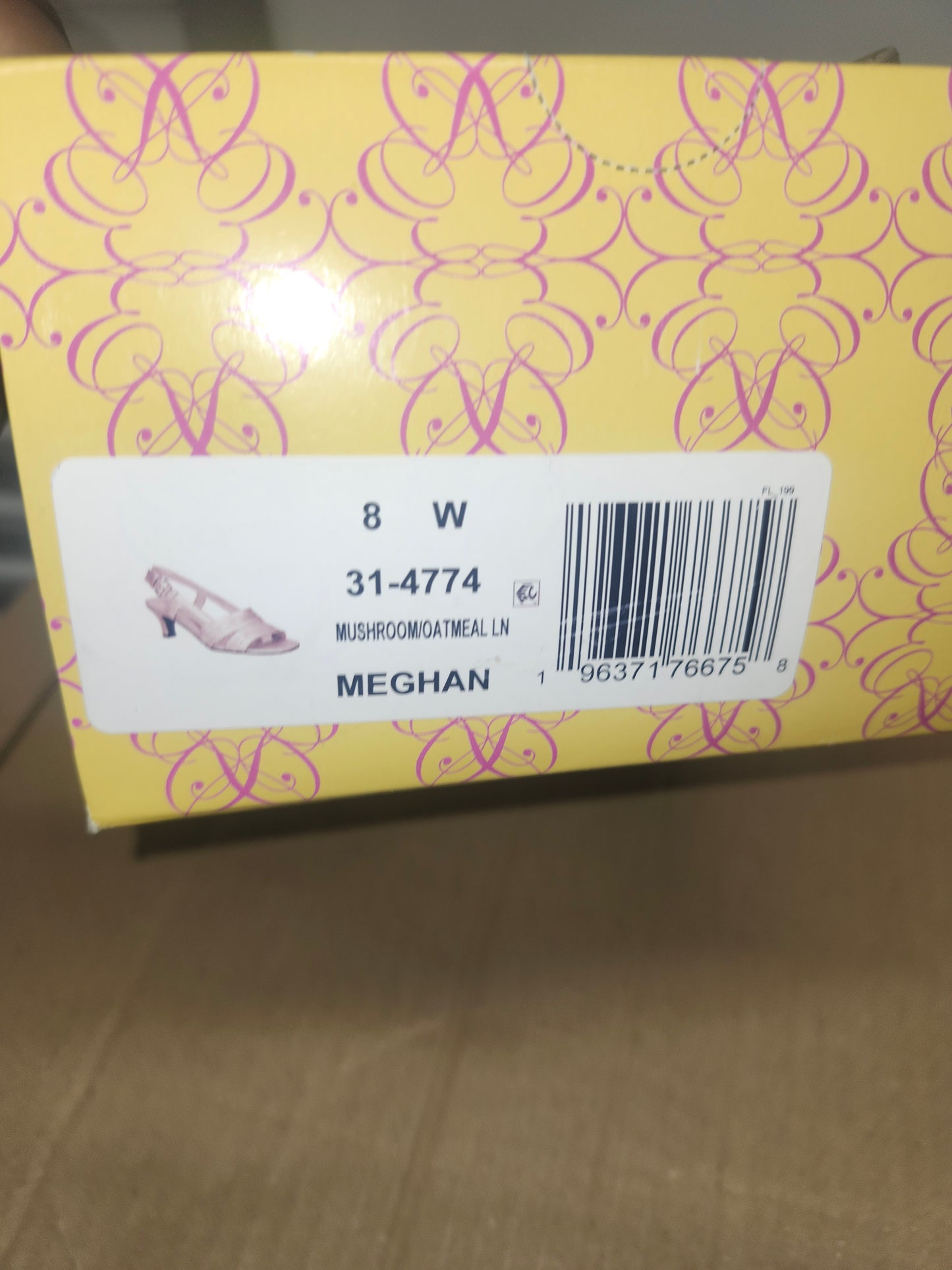 Easy Street Meghan Slingback Heeled Sandals, 8WUS - Mushroom Oatmeal Linen