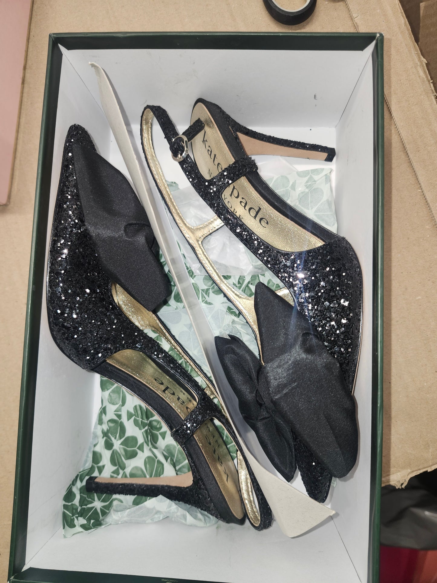 Kate Spade Sheela Sling Heels Black Size 8B