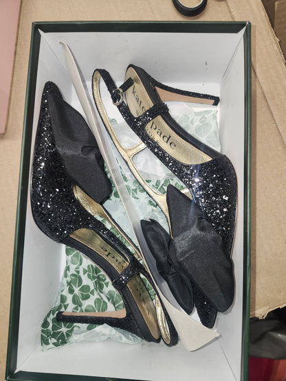 Kate Spade Sheela Sling Heels Black Size 8B