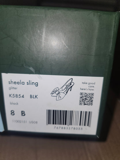 Kate Spade Sheela Sling Heels Black Size 8B