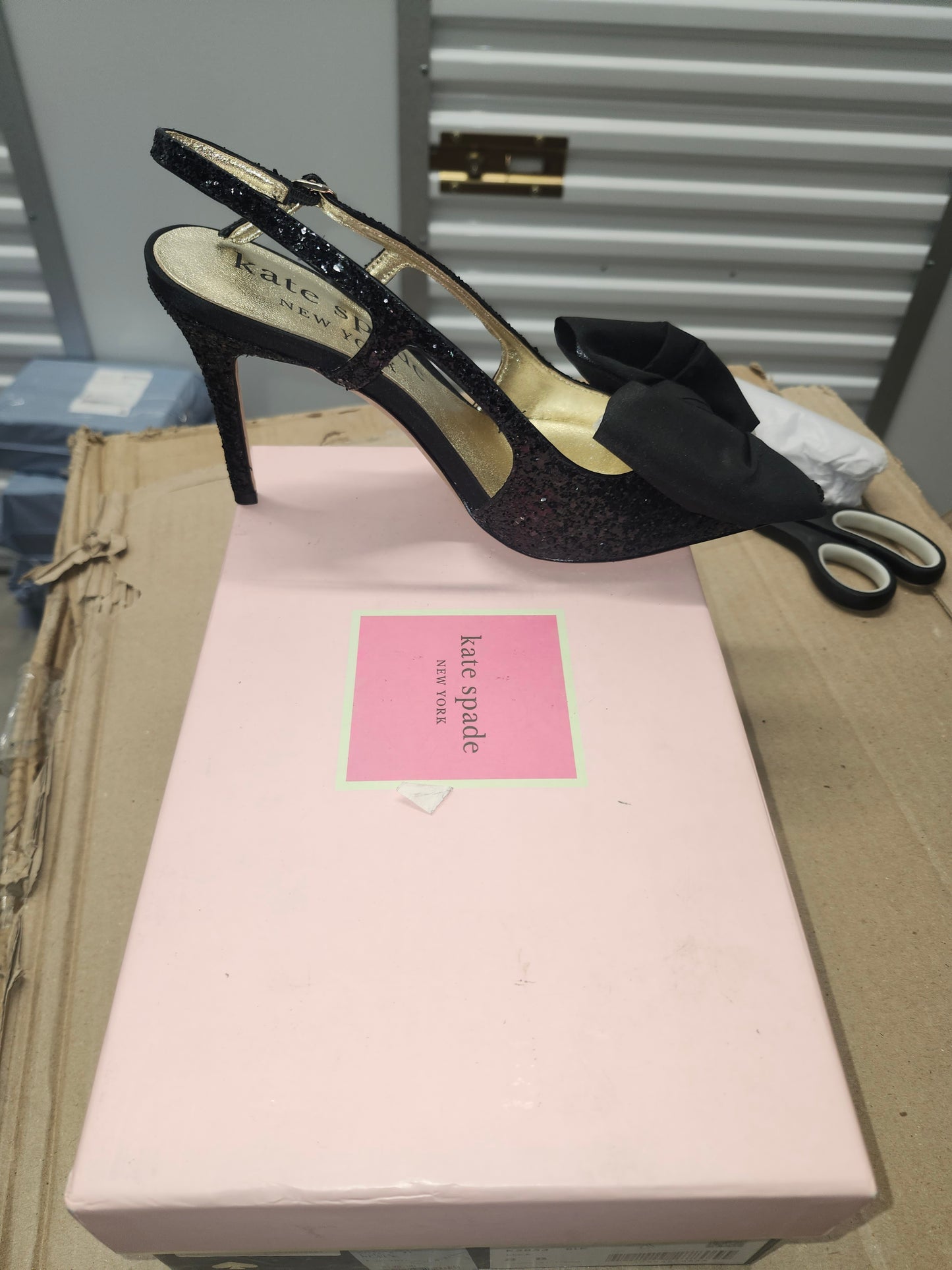 Kate Spade Sheela Sling Heels Black Size 8B