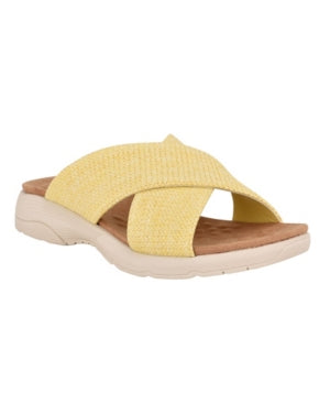 Easy Spirit Taite Women's Size 7 Yellow Slide Sandals
