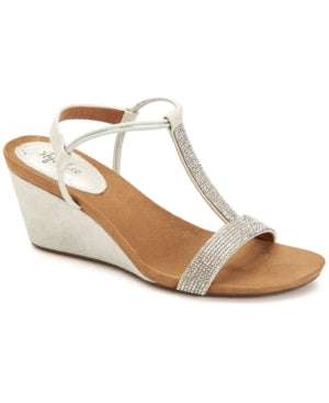 Style & Co Mulan Embellished Wedge Sandals 6.5MUS - Powder