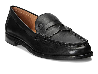 Lauren Ralph Lauren Wynnie Loafer, Black Leather, Size 6 B - Medium