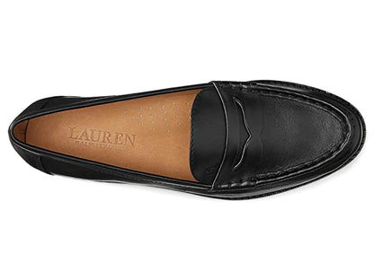 Lauren Ralph Lauren Wynnie Loafer, Black Leather, Size 6 B - Medium