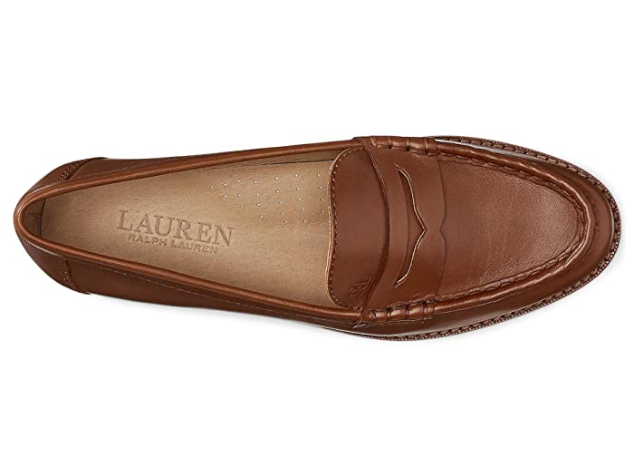 Lauren Ralph Lauren Wynnie Loafer, Deep Saddle Tan, Size 6.5 B