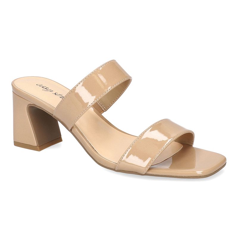 Easy Street Clovelle Square Toe Sandals, Size 7, Nude
