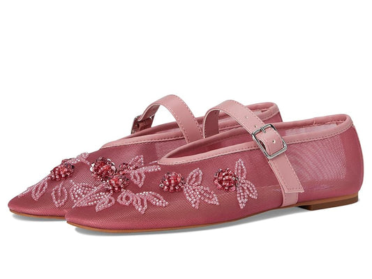 Steve Madden Dreaming Pink Embellished Flat Shoes, Size 10 M
