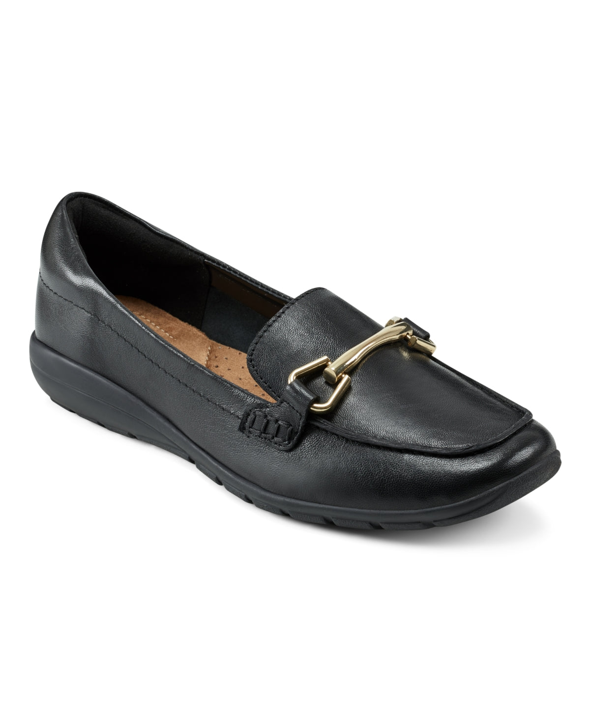 Easy Spirit Amalie EFlex Slip-On Loafers, Black Leather, Size 7MUS