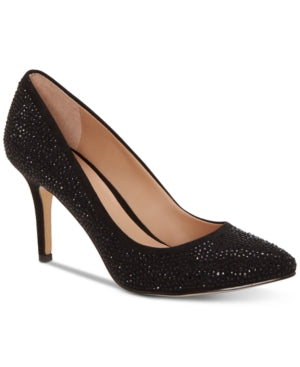 I.N.C. Women's Zitah Embellished Pumps, Size 8WUS - Black Bling