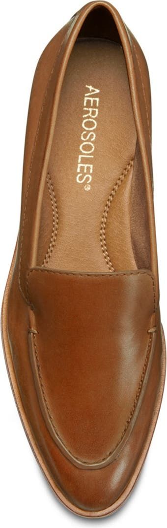 Aerosoles East Side Loafers Dark Tan, Size US 9