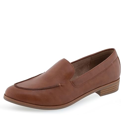 Aerosoles East Side Loafers Dark Tan, Size US 9