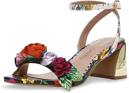 Betsey Johnson Women's Darcee Floral Two-Piece Dress Sandals - Pale Pink Floral. 7.5