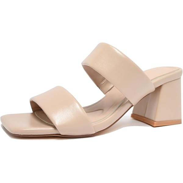 Easy Street Clovelle Square Toe Sandals, Size 7, Nude