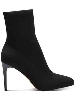 INC Vidalia Black Knit Stiletto Dress Booties, Size 10
