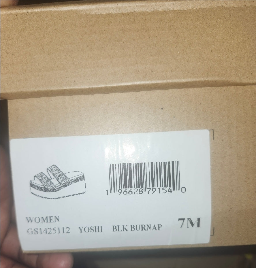 Yoshi Women's Black Platform Sandals