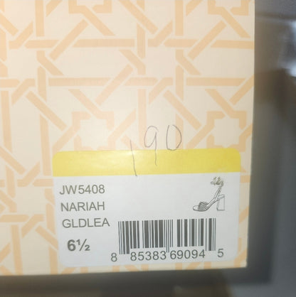 Jewel Badgley Mischka Women's Nariah Block Heel Sandals - Gold Leather