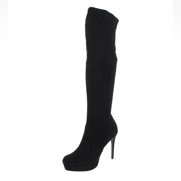 Thalia Sodi Clarissa Black Stiletto Dress Boots, Size 10