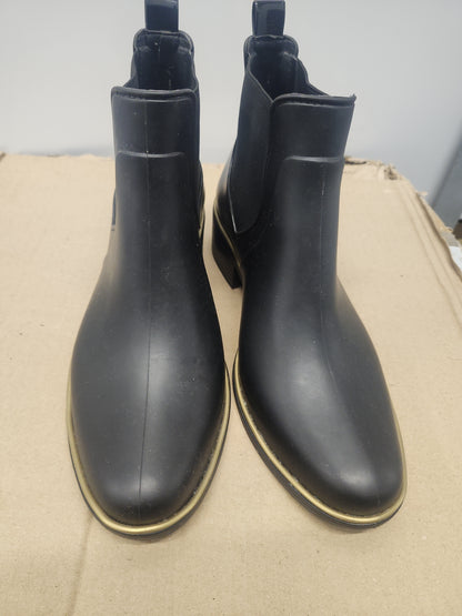 kate spade chelsea black gold rain boot Size 9