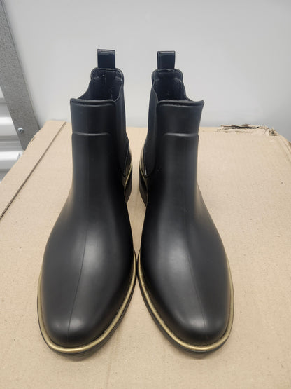 kate spade chelsea black gold rain boot Size 9