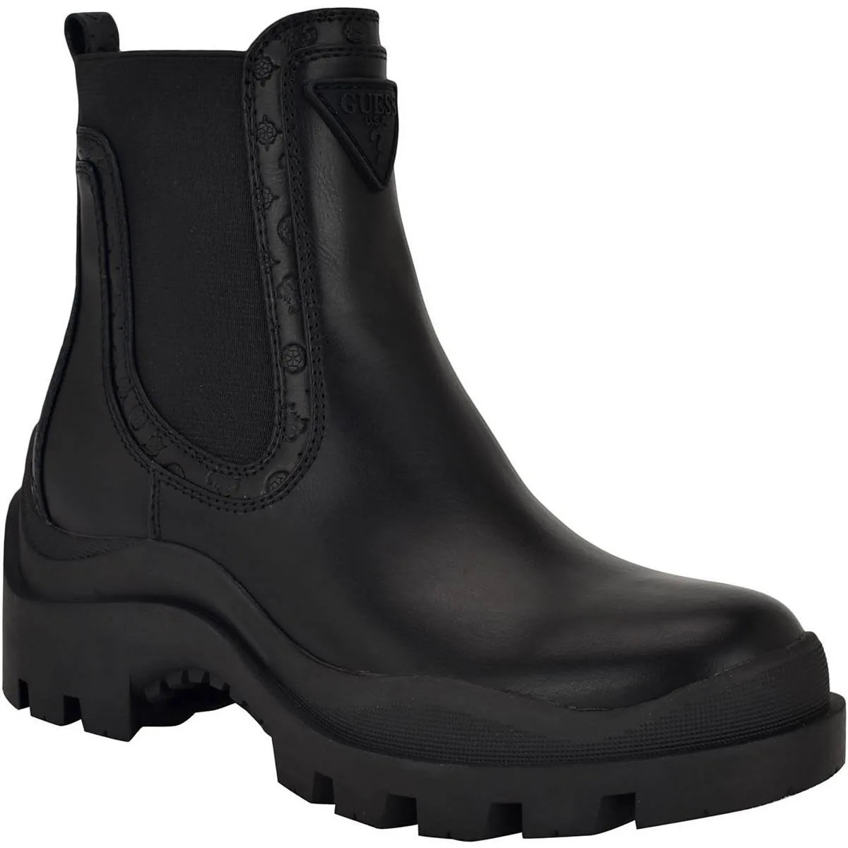 GUESS Women's Yesses Triple Triangle Lug Sole Gore Chelsea Boots Size 9.5MUS